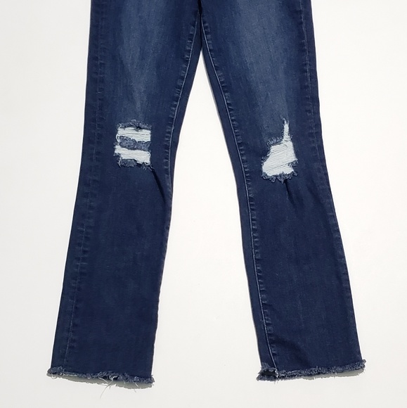 Paige Jacqueline Straight Distressed Raw Hem Jeans - Picture 4 of 8